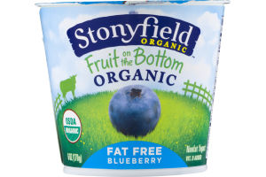 Stonyfield Organic Fruit on the Bottom Nonfat Yogurt Fat Free Blueberry