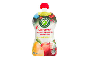 Сок-смузи прямой отжим с мякотью стерилизированный яблочно-грушевый Garden Gadz д/п 185мл