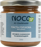 Паста горіхова без цукру Фундук з кокосом та шоколадом Vegan line NOCO с/б 200г