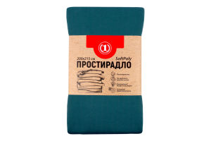 Простирадло аквамарин 200*215см ТМ "1"