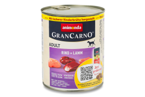 Корм д/собак з яловичиною та ягнятиною 800г ж/б ГранКарно