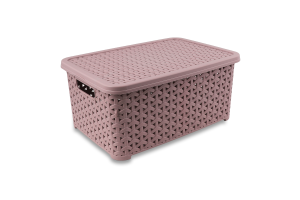 Кошик 6л пудровий низький з кришкою Diomedea