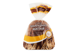 Хлеб ржаной половинка в нарезке Традиционный Добрий м/у 0.3кг