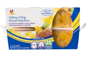 Ahold Yellow Cling Diced Peaches Units - 4 CT