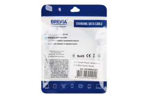 Кабель Brevia USB-TypeC black zip 1м 55100BUCZ1