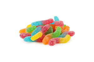 Мармелад жевательный зефирный Sour glowworms Trolli кг