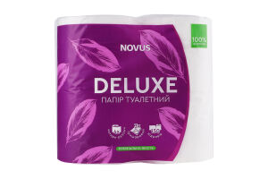 Папір туалетний 3-х шаровий Deluxe Novus 4шт