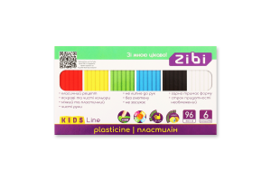 Пластилін Kids Line 6кольорів 96г ZiBi