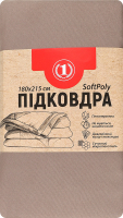 Пододеяльник шоколадный 180х215см №1475472 ТМ "1" 1шт