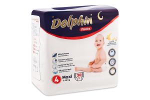 Підгузки-трусики максі 4 7-18кг 30шт Долфін