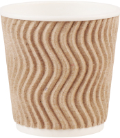 Стакан для горячих напитков (двухсл.гофр) 110мл ПК
