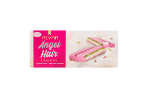 Шоколад розовый с кремом фисташки и турецкой халвой Angel hair Alyan к/у 160г