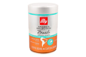 Кава натуральна смажена в зернах Brazil Arabica selection Illy з/б 250г