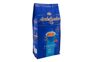 Кофе натуральный жареный в зернах Premium Ambassador м/у 500г