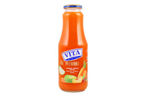 Сік морквяно-персиково-яблучний з м"якоттю 1л скло Віта
