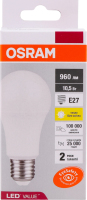 Лампа світлодіодна 10,5W 230V E27 3000К LVCLA100 Осрам