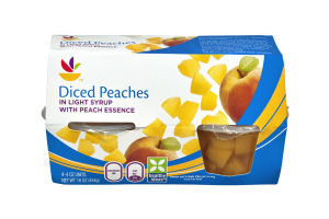 Ahold Diced Peaches in Light Syrup - 4 CT