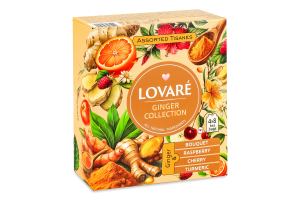 Чай трав'яний асорті Імбирний Ginger collection Lovare к/у 32х1.8г
