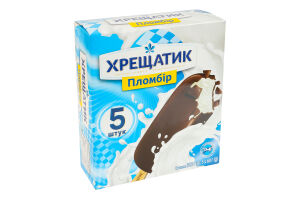 Мороженое 15% пломбир в кондитерской глазури Хрещатик к/у 5х60г