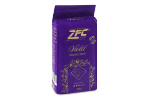 Кава натуральна смажена мелена зернова Violet ZFC в/у 250г
