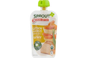 Sprout Organic Baby Food Garden Vegetables Brown Rice With Turkey