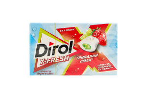 Резинка жевательная без сахара с подсластителями Свежесть клубники и лайма X-Fresh Dirol к/у 19.5г