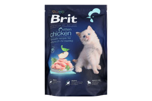 Корм д/кошенят Бай Нейче з куркою сухий 800г Бріт Преміум