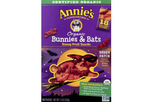Annie's Homegrown Organic Bunnies & Bats Bunny Fruit Snacks - 18 CT