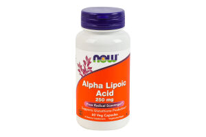 Добавка дієтична капсули вегетаріанські 250мг Аlpha lipoic acid Now 60шт