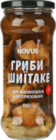 Грибы целые маринованные пастеризованные Шиитаке Novus с/б 530г