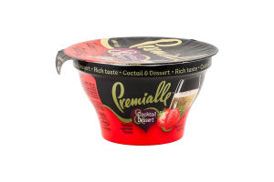 Десерт 9.1% кисломолочний з наповнювачем Полуниця з ароматом просеко Сoсktail&Dessert Premialle ст 140г
