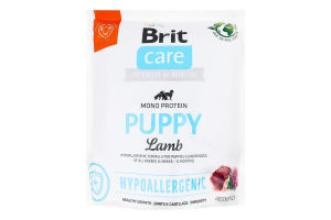 Корм сухий полнораціонний для цуценят і молодих собак Lamb Hypoallergenic Puppy Care Brit 1кг