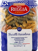 Изделия макаронные из муки из твердых сортов пшеницы Fusilli tricolore №65 Pasta Reggia м/у 500г