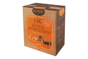 Сок неосветлённый пастеризованный яблочно-абрикосовый Коник к/у 3л