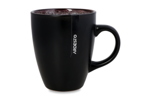 Чашка Bolzano 380мл чорно-коричнева кераміка Ardesтo
