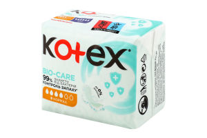 Прокладки гигиенические с антибактериальным слоем Нормал Bio-Care Kotex 8шт