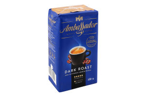 Кава натуральна смажена мелена Dark roast Ambassador м/у 450г