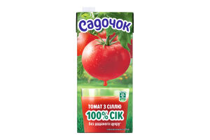Сок восстановленный стерилизованный с солью Томат Садочок т/п 0.95л