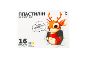 Пластилін 16кольорів 7С: