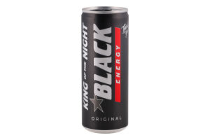Напиток энергетический безалкогольный с добавлением витаминов Original King of the Night Black Energy ж/б 250мл