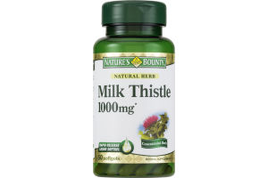 Nature's Bounty Milk Thistle 1000mg Herbal Supplement Softgels - 50 CT