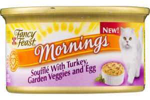 Fancy Feast Mornings Souffle with Turkey, Garden Veggies and Egg