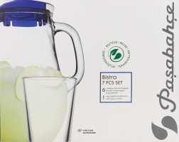 Набір Бiстро Глечик 1,85л з кришкою+Склянка д/води 6*200мл 97346 Пашабахче