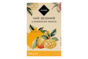 Чай зелений байховий з ароматом манго RIOBA к/у 100г