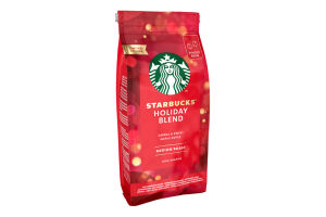 Кава натуральна смажена в зернах Holiday blend Starbucks м/у 190г