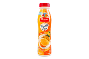 Напій з сироватки нежирний Апельсин-ананас Double Fun Фанні п/пл 290г