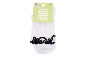 Шкарпетки підл Premier socks високі рюш біл р22-24