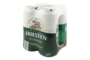 Пиво 4х480мл 4.7% світле пастеризоване Pilsener Holsten з/б