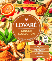 Чай трав'яний асорті Імбирний Ginger collection Lovare к/у 32х1.8г