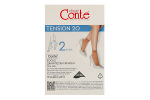 Носки женские Conte elegant Tension 20den 23-25 nero 2пары